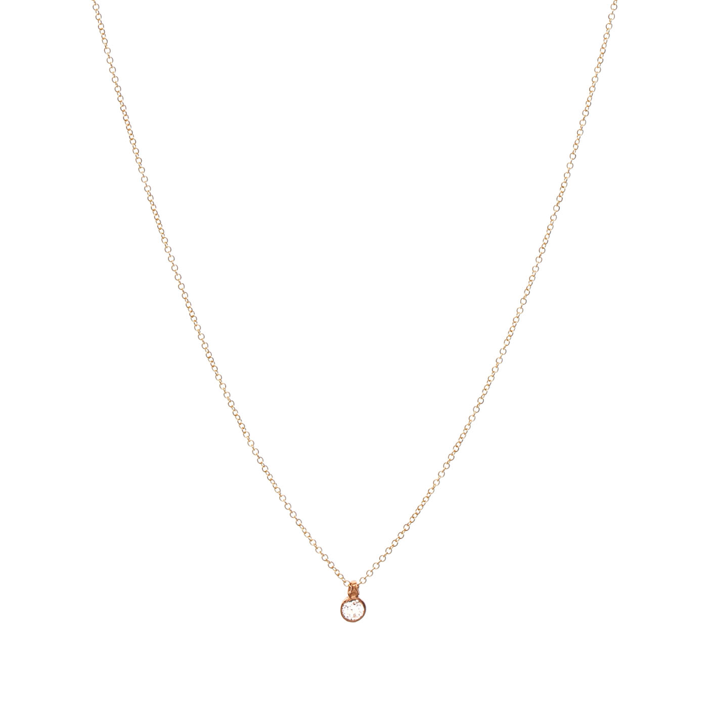 SINGLE DIAMOND ON CHAIN 0.10ct | APRIATI.COM