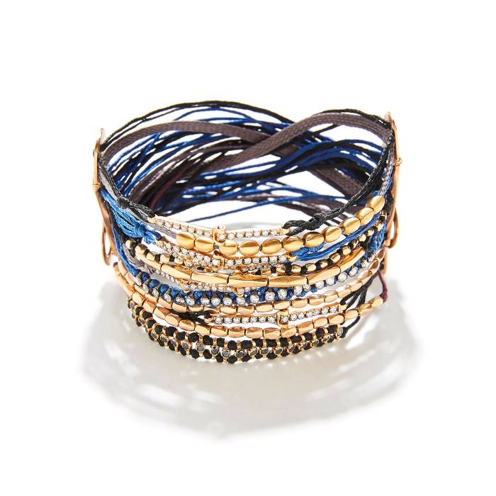 MULTI CORD BLUE MIX BRACELET