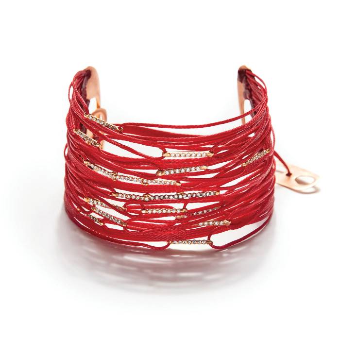 40 CORDS RED MIX BRACELET