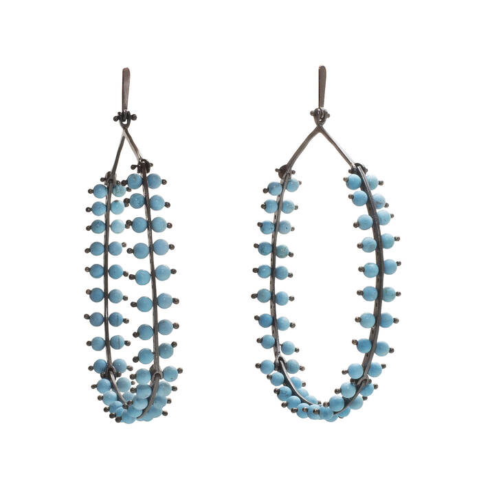 BIG TURQUOISE HOOPS