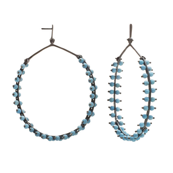 BIG TURQUOISE HOOPS