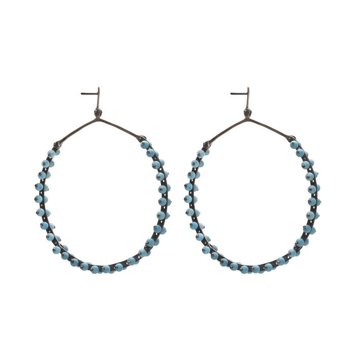 BIG TURQUOISE HOOPS