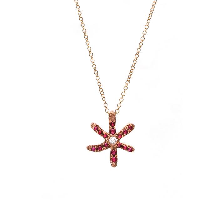 STAR FISH PAVE RUBIES C