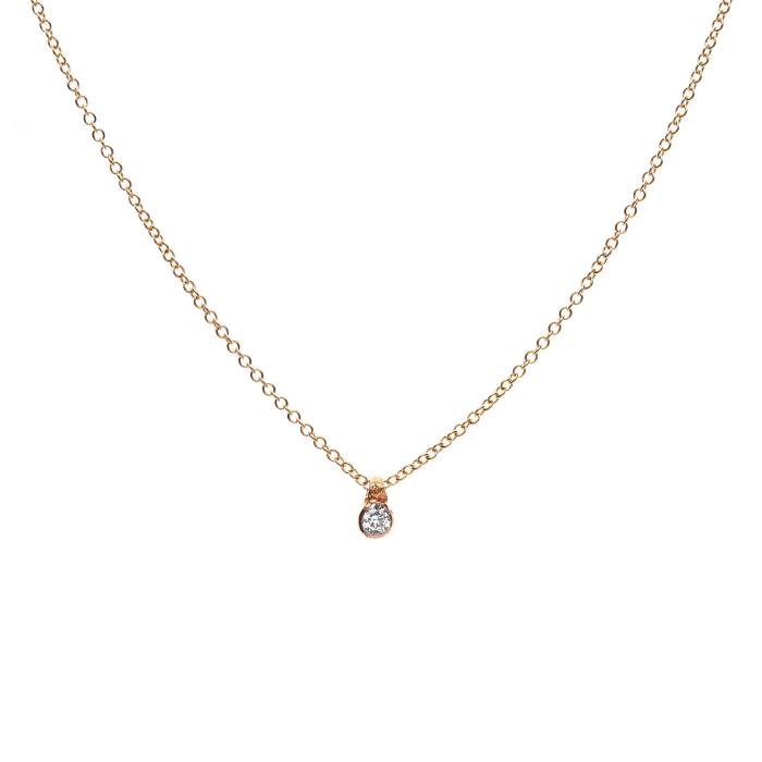 SINGLE DIAMOND ON CHAIN 0.05ct C