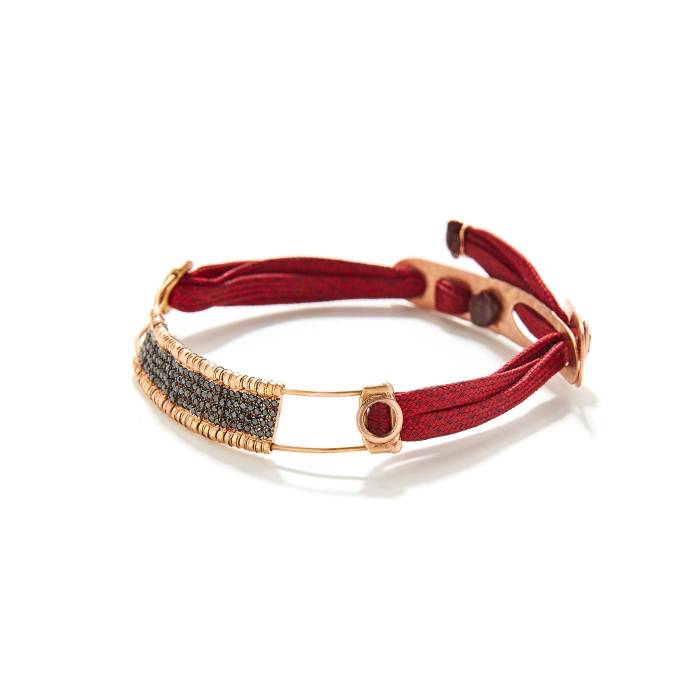 Red Barrette Bridge Bracelet